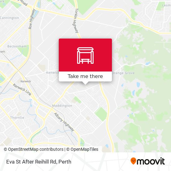 Eva St After Reihill Rd map