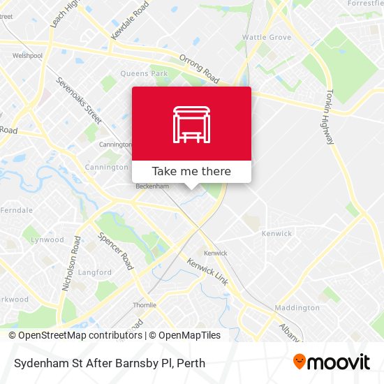 Sydenham St After Barnsby Pl map