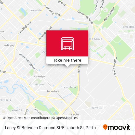 Lacey St Between Diamond St / Elizabeth St map