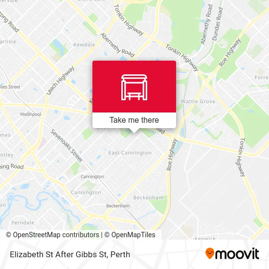 Mapa Elizabeth St After Gibbs St