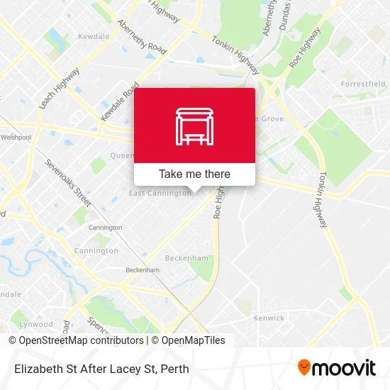 Mapa Elizabeth St After Lacey St