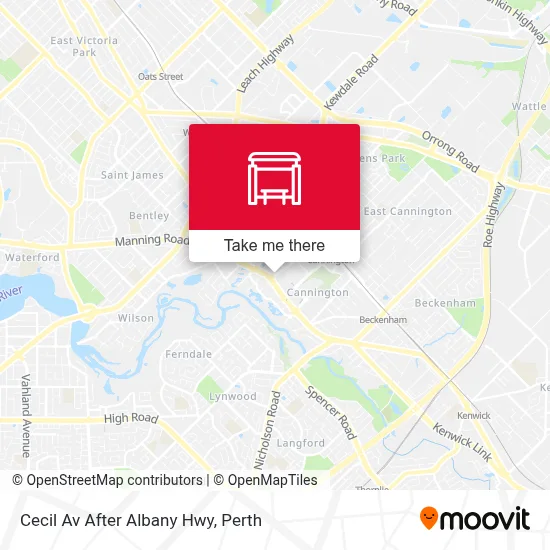 Mapa Cecil Av After Albany Hwy