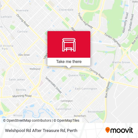 Welshpool Rd After Treasure Rd map