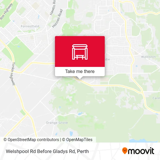 Mapa Welshpool Rd Before Gladys Rd
