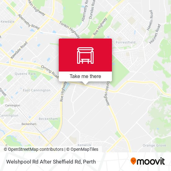 Welshpool Rd After Sheffield Rd map