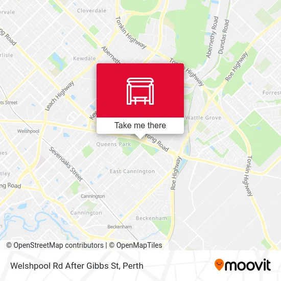 Mapa Welshpool Rd After Gibbs St