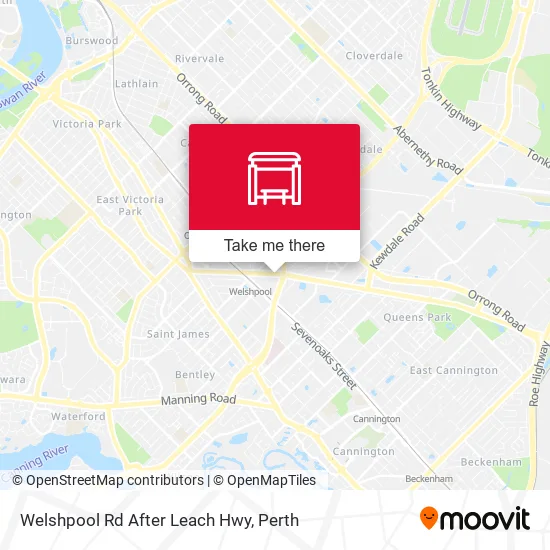 Welshpool Rd After Leach Hwy map