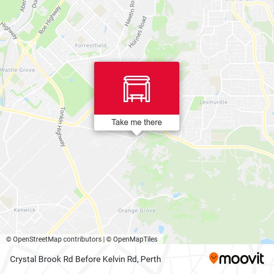 Crystal Brook Rd Before Kelvin Rd map