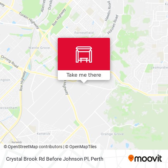 Crystal Brook Rd Before Johnson Pl map