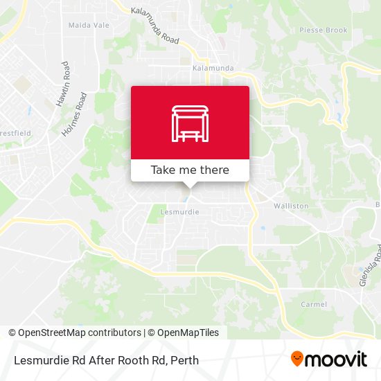 Lesmurdie Rd After Rooth Rd map