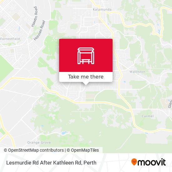 Lesmurdie Rd After Kathleen Rd map
