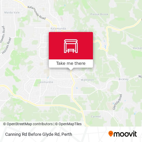 Canning Rd Before Glyde Rd map