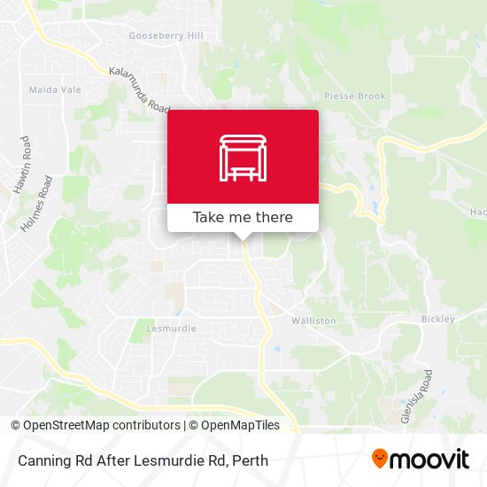 Canning Rd After Lesmurdie Rd map