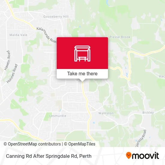 Mapa Canning Rd After Springdale Rd
