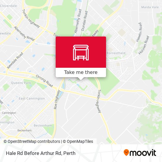 Hale Rd Before Arthur Rd map