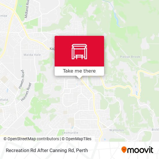 Recreation Rd After Canning Rd map