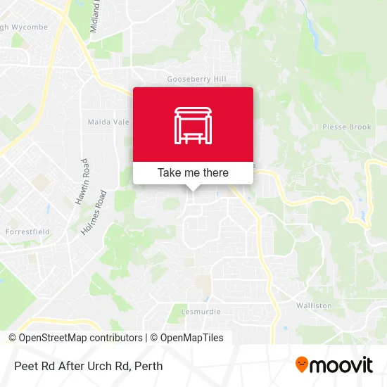 Mapa Peet Rd After Urch Rd