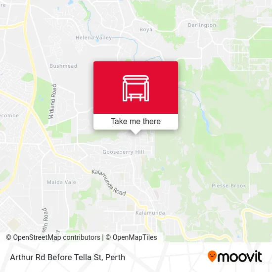 Mapa Arthur Rd Before Tella St