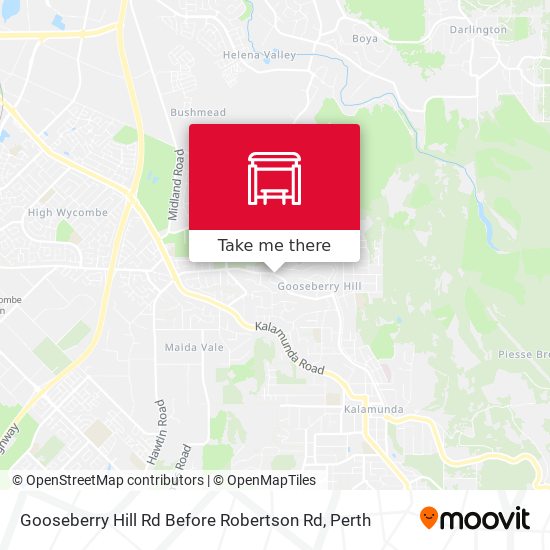 Gooseberry Hill Rd Before Robertson Rd map