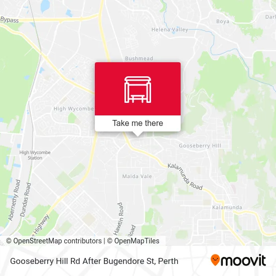 Mapa Gooseberry Hill Rd After Bugendore St