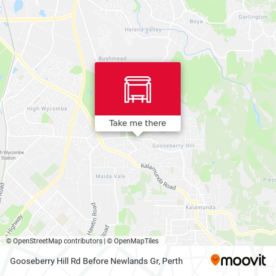 Gooseberry Hill Rd Before Newlands Gr map