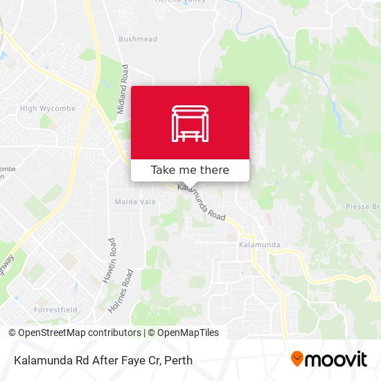 Kalamunda Rd After Faye Cr map