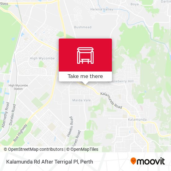 Kalamunda Rd After Terrigal Pl map