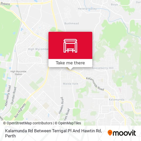 Kalamunda Rd Between Terrigal Pl And Hawtin Rd map