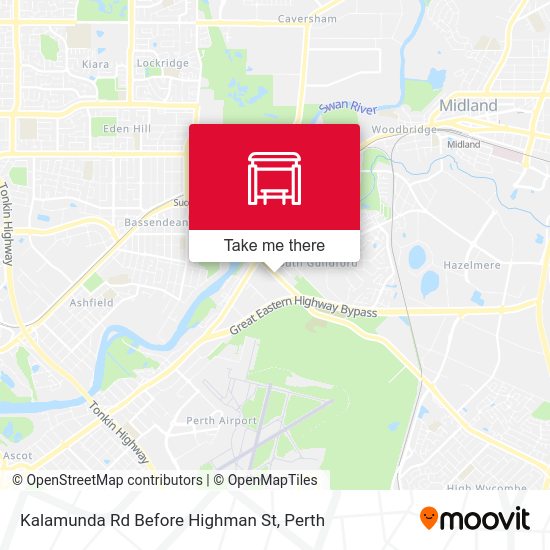 Kalamunda Rd Before Highman St map