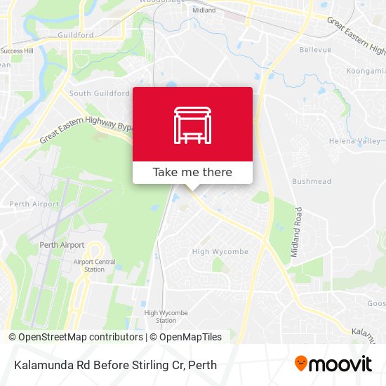 Kalamunda Rd Before Stirling Cr map