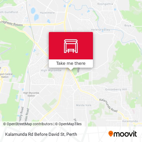 Kalamunda Rd Before David St map