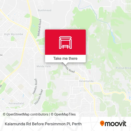 Mapa Kalamunda Rd Before Persimmon Pl