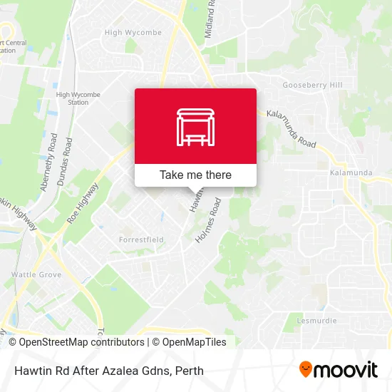 Mapa Hawtin Rd After Azalea Gdns