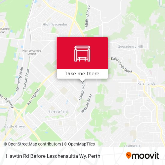Hawtin Rd Before Leschenaultia Wy map