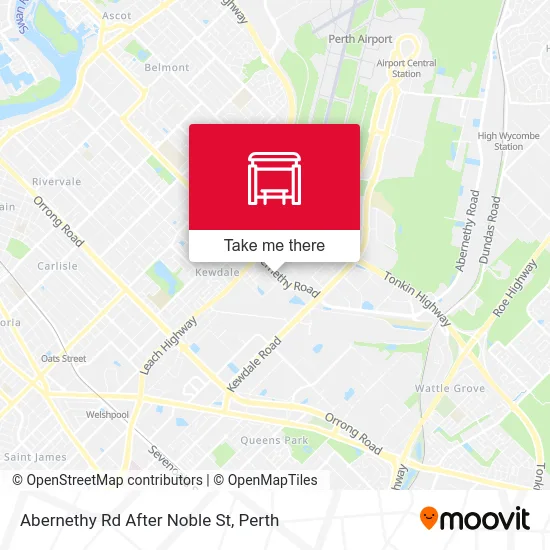 Mapa Abernethy Rd After Noble St