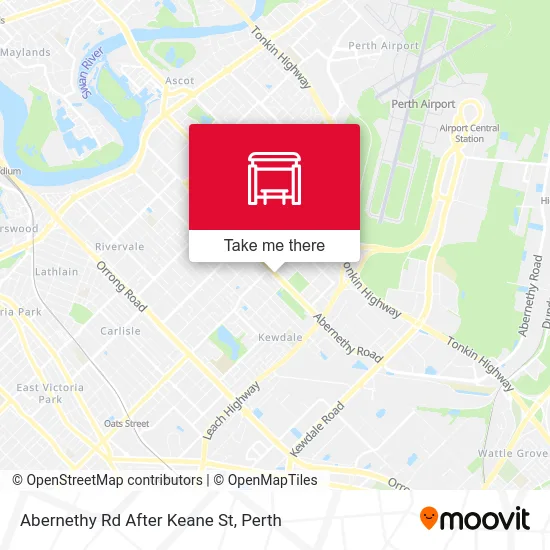 Mapa Abernethy Rd After Keane St