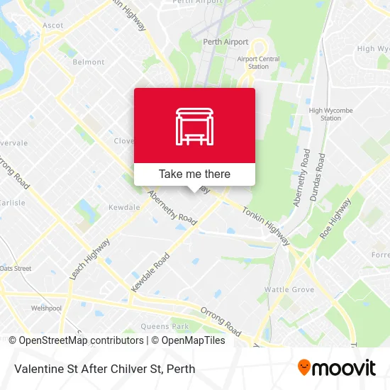 Mapa Valentine St After Chilver St