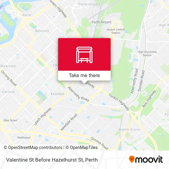 Mapa Valentine St Before Hazelhurst St