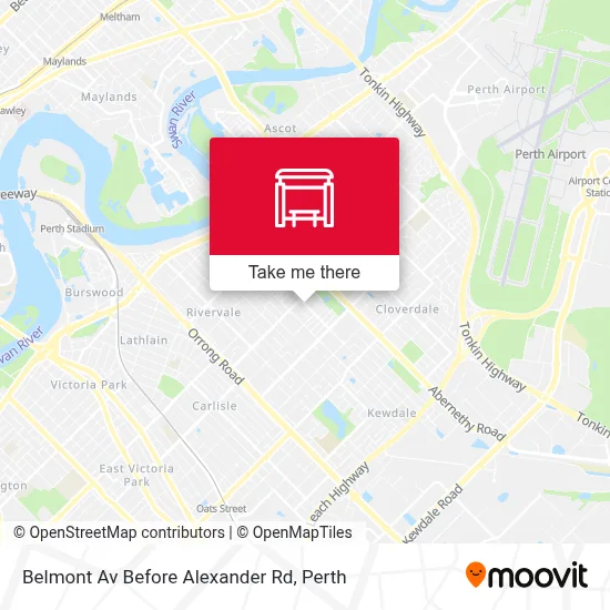 Mapa Belmont Av Before Alexander Rd
