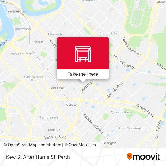 Mapa Kew St After Harris St