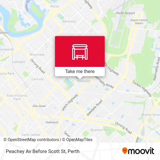 Mapa Peachey Av Before Scott St