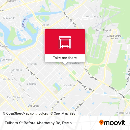 Mapa Fulham St Before Abernethy Rd