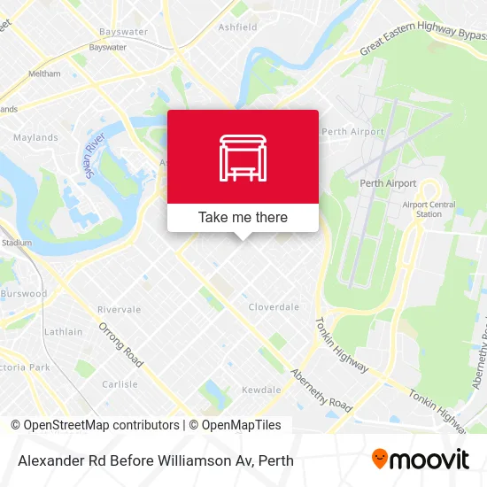 Mapa Alexander Rd Before Williamson Av