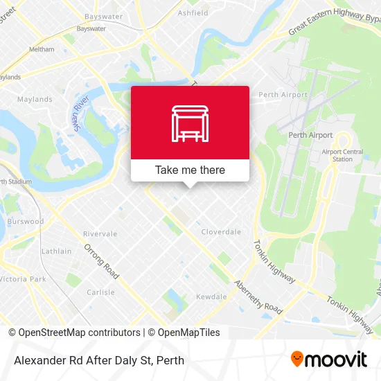 Mapa Alexander Rd After Daly St