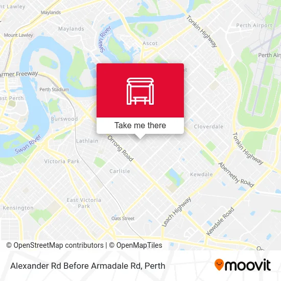 Mapa Alexander Rd Before Armadale Rd