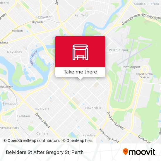 Belvidere St After Gregory St map
