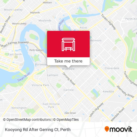 Kooyong Rd After Gerring Ct map