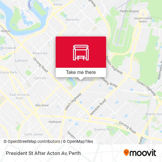 President St After Acton Av map