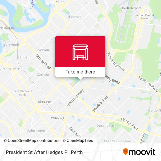 Mapa President St After Hedges Pl