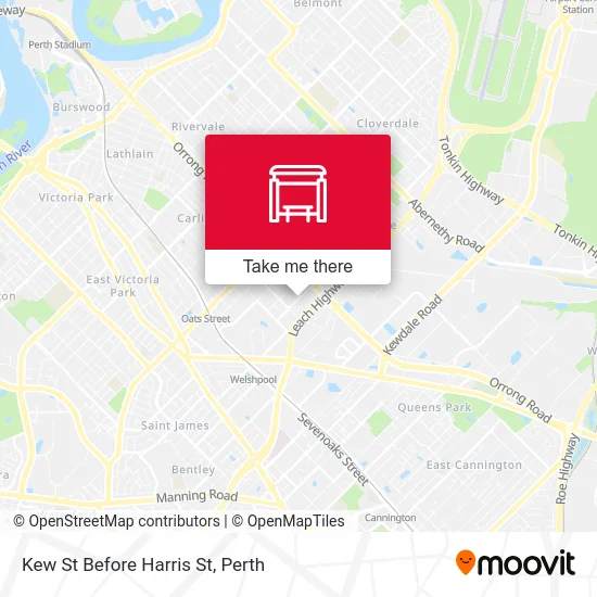 Mapa Kew St Before Harris St